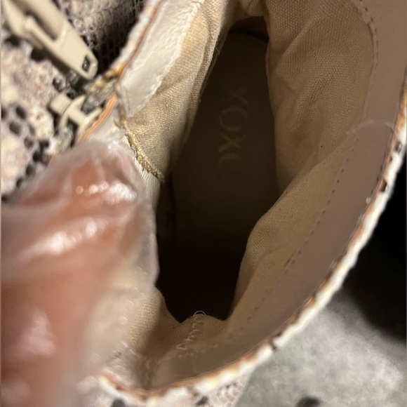 Xoxo snakeskin boots slouchy 9 heels pumps stylish designer women shoes booties - Picture 6 of 7